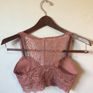 mauve pink bralette with padding